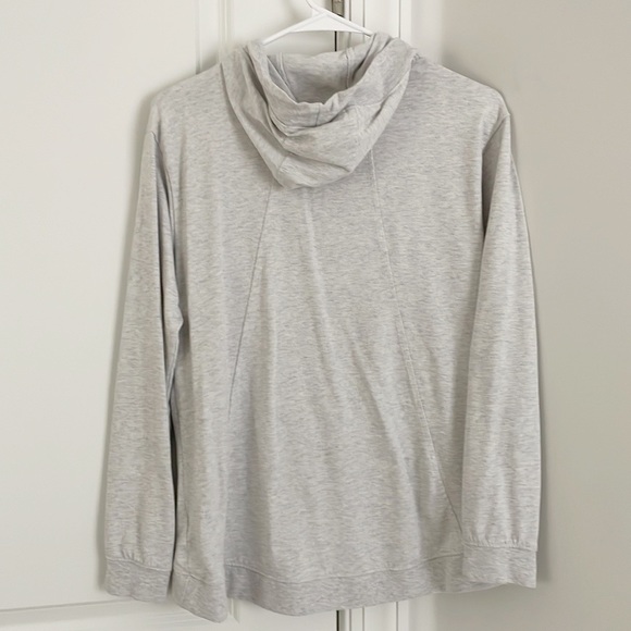 Nike Grey Hoodie Front Logo Kangaroo Pocket Sweatshirt Size Small - Picture 2 of 6